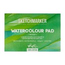 Альбом-склейка для акварели Sketchmarker 21х31 см 300г/кв.м 10л 100% хлопок крупнозернистая 2131300RSM