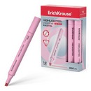 Текстмаркер ErichKrause Visioline V-17 Pastel, цвет чернил розовый (в коробке по 12 шт.) 56021