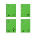 Тетрадь общая с пластиковой обложкой на кольцах ErichKrause IQ FineLine, Motion, зеленый, А5, 100 листов, 80 г/м2, клетка, ассорти 100355285-60678