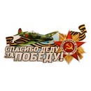 Наклейка на авто "Спасибо Деду за Победу!" самолёт, 320х160 мм 10328529 10328529   