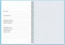 Тетрадь фА4 80л. кл., на гребне с пластиковой обложкой "Pastel Collection Blue"  3407