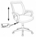 Кресло Бюрократ CH-W695NLT розовый TW-06A TW-13A сетка/ткань крестов. пластик пластик белый 