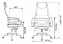 Кресло руководителя Бюрократ CH-609SL черный TW-01 TW-11 эко.кожа/сетка с подголов. крестов. металл хром 