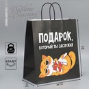 Пакет подарочный крафтовый «Киса», 28 ? 32 ? 15 см   9304740 