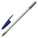 Ручка шариковая STAFF "Basic Budget BP-04", СИНЯЯ, линия письма 0,5 мм, с штрихкодом 143868