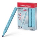 Текстмаркер ErichKrause Visioline V-17 Pastel, цвет чернил голубой (в коробке по 12 шт.) 56022