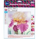 Алмазная мозаика 5D "Ирисы" 20х20см, без подрамника, частичное заполнение; в составе:основа с клейким слоем, пластик.стразы, стилус, клей, емкость для страз 89623