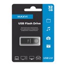 Флешка Maxvi MK, 32 Гб, USB2.0, чт до 25 Мб/с, зап до 15 Мб/с, тёмно-серая 10843707 10843707   