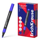 Маркер перманентный ErichKrause P-170 light, цвет чернил синий (в коробке по 12 шт.) 63564