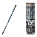 Карандаш ErichKrause Fluid НВ, чернографитный круглый, с ластиком 62766