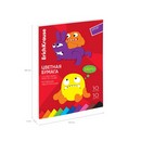 Цветная бумага мелованная односторонняя на клею ErichKrause, Jolly Friends, А4, 10 л.,10 цв., игрушка-набор для дет.творчества 010801380-63620