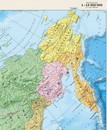 Мат настольный для письма 590*380 мм "Карта России", ПВХ, ДПС 2129.Р