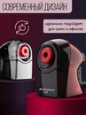 Точилка для карандашей механическая 1 отверстие 6-8мм, корпус прозрачный красный/черный SUNWOOD X30T-RED