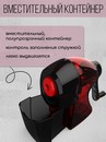 Точилка для карандашей механическая 1 отверстие 6-8мм, корпус прозрачный красный/черный SUNWOOD X30T-RED