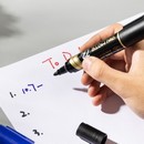 Маркер перманентный Deli  двойной пиш. наконечник 1-5мм черный EU72-BK