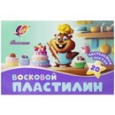 Луч Пластилин 20цв. 300гр, "Фантазия" мягкий, восковой, пастельные цвета, в картонной коробке, Луч 35С 2292-08