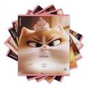 Тетрадь 12л. кл., обл. мелов., "Prima Cat" выборочный УФ-лак c глиттером, ErichKrause 64822