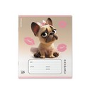 Тетрадь 18л. кл., обл. мелов., "Frenchie" выборочный УФ-лак, ErichKrause (10/200) 64834