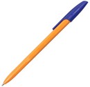 Ручка шариковая Qredo 734-O, 0,7 мм., синяя, оранжевый корпус 15-7291
