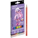 Карандаши 12цв., пластиковые deVENTE " Amai Menoko" 2М, диаметр грифеля 3 мм, шестигранные, пластиковый корпус, в картонной коробке 5022635