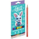 Карандаши 12цв., deVENTE "Little Rabbit" 2М, диаметр грифеля 2,8 мм, шестигранные, в картонной коробке 5022619