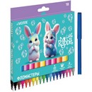 Фломастеры 18 цв. "deVENTE. Little Rabbit" с вентилируемым колпачком, в картонной коробке с подвесом 5082626