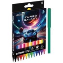 Фломастеры 12 цв. "deVENTE. Turbo Galaxy" с вентилируемым колпачком, в картонной коробке с подвесом 5081627