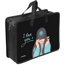 Папка для тетрадей, ИЗО и технологии "deVENTE. K-Pop Heartbeat" A4 (33,5x26x10 см) с текстильным расширением 10 см, на молнии сверху, пластик 400 мкм, текстильные ручки, в пластиковом пакете 8057612