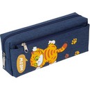 Пенал "deVENTE. Meow Cat" 21x8,5x6 см, плотный износостойкий полиэстер с водоотталкивающей пропиткой, отделение на молнии, прямоугольный для 70 предметов, внешний карман на молнии, темно-синий 7025698