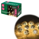 Электрогирлянда-нить комнатная Диско-шары, 1,5 м,10 LED, тёплый белый, батарейки, ЗОЛОТАЯ СКАЗКА 1827110