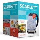 Чайник SCARLETT SC-EK27G88, 1,8 л, 1800 Вт, закрытый нагревательный элемент, стекло, черный  457207