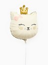 Воздушный шар фольгированный 32" "Кошечка с короной" цвет кремовый   10937013 10937013   