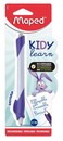 Ручка шариковая со стираемыми чернилами KIDY LEARN RABBIT с ластиком, с тренажером для постановки письма,  с возможностью перезарядки картриджа, синяя, средняя толщина линии - 0,7 мм, цвет корпуса сиреневый, в блистере  229600