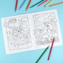 Книжка-раскраска для детей "Любимая раскраска" "МИЛЫЕ ЕДИНОРОГИ" 200х260 мм, 8 л., блок - офсет 100 г/м?, печать в одну краску, мягкий переплёт (2 скобы), Феникс+ 74123