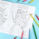 Книжка-раскраска для детей "Любимая раскраска" "ФЕИ И ПРИНЦЕССЫ" 200х260 мм, 8 л., блок - офсет 100 г/м?, печать в одну краску, мягкий переплёт (2 скобы), Феникс+ 74124