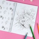 Книжка-раскраска для детей. Серия "Красивая раскраска" " ЦВЕТЫ"150х210 мм, 32 л., блок - офсет 120 г/м?, печать в одну краску, обл - мелованный картон 200 г/м?, гребень по длинной стороне, Феникс+ 72250