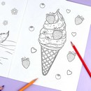 Книжка-раскраска для детей. Серия "Раскраска с наклейками" "ДЛЯ ДЕВОЧЕК" 215х280 мм, 8 л., блок - офсет 100 г/м?, печать в одну краску, обл - мелованный картон 200 г/м?, мягкий переплёт (2 скобы), Феникс+ 72632