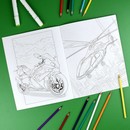 Книжка-раскраска для детей. Серия "Раскраска с наклейками" "ДЛЯ МАЛЬЧИКОВ" 215х280 мм, 8 л., блок - офсет 100 г/м?, печать в одну краску, обл - мелованный картон 200 г/м?, мягкий переплёт (2 скобы), Феникс+ 72633