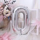 Шар фольгированный 40" Цифра 0, цвет серебряный 1386213 1386213    