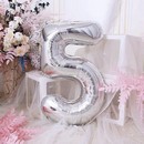 Шар фольгированный 40" Цифра 5, цвет серебряный 1386218 1386218    