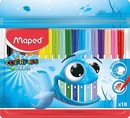 Фломастеры 18цв. "COLOR'PEPS OCEAN", треугольный корпус, в пластиковой блистерной упаковке, Maped (12/96) 845721